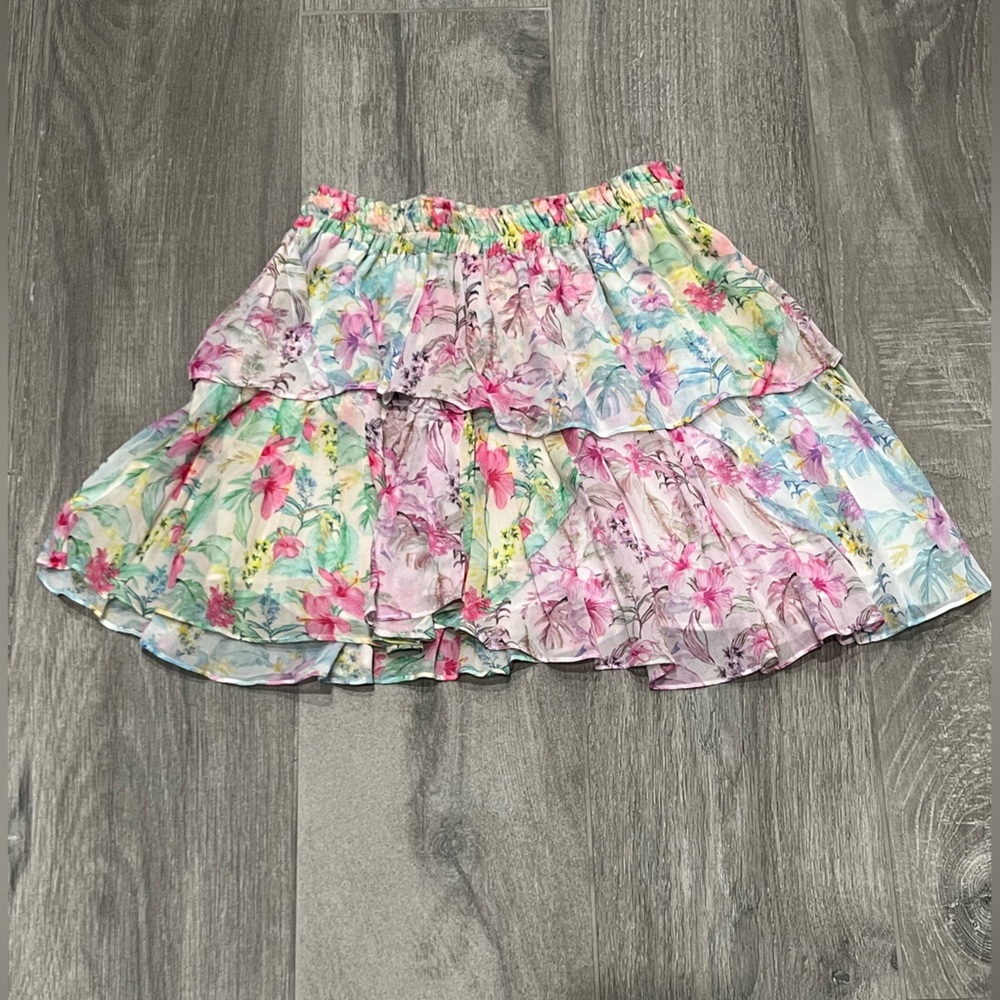 LoveShack Fancy floral mini skirt- XS